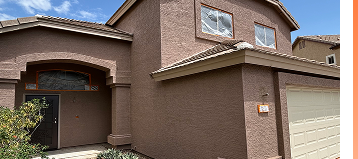 Exterior of a home in Arizona that has been painted