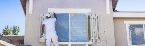 Stucco house painting
